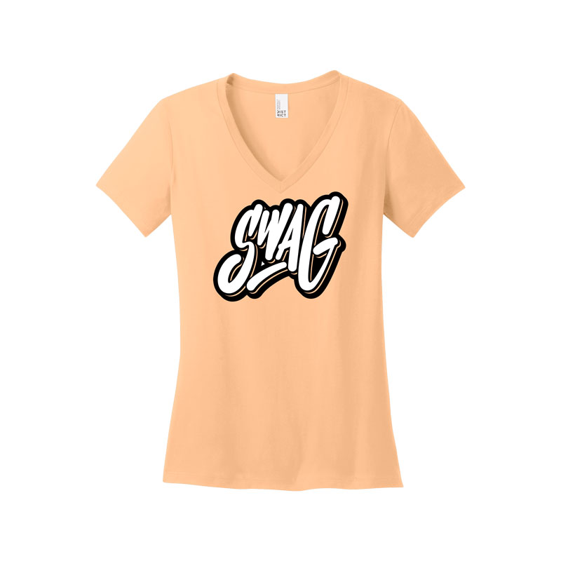SWAG Bowling District Women's V Neck Tee-Shirt