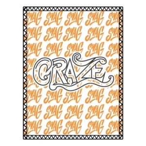 SWAG CRAZE Black Orange SD Leather Bowling Shammy